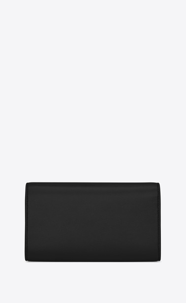 SAINT LAURENT Bellechasse SLG Woman Large Bellechasse wallet in black leather b_V4
